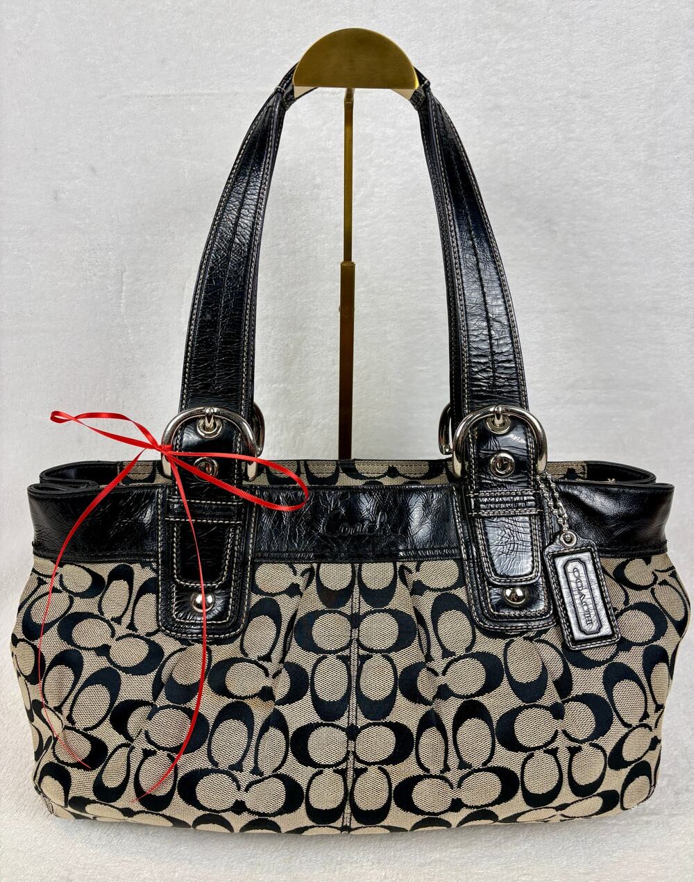 Coach Vintage Y2K Soho Pleated Jacquard Signature Tote